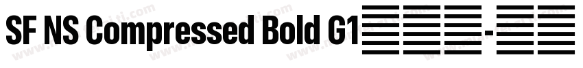 SF NS Compressed Bold G1字体包字体转换